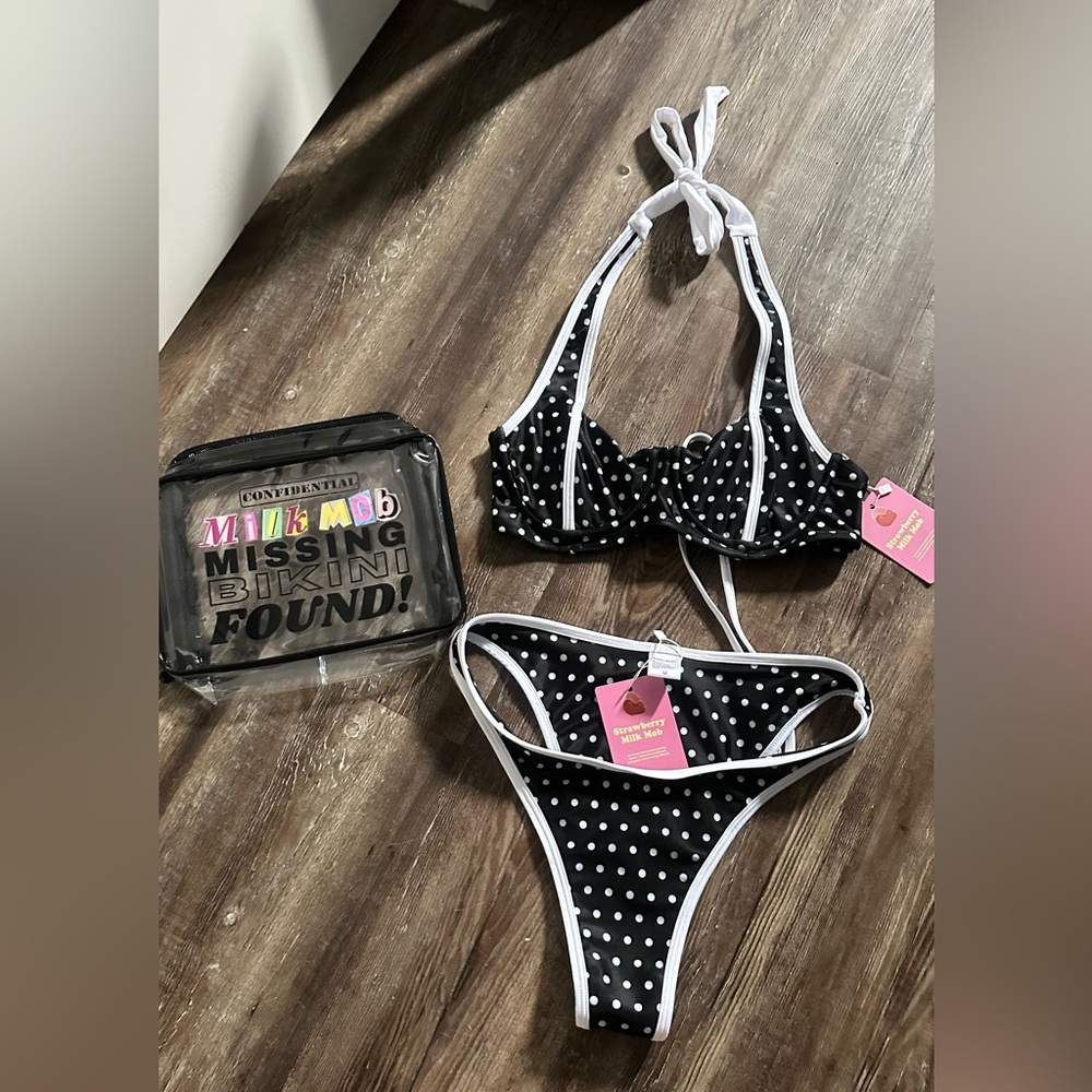Strawberry Milk Mob Betty Boop Swimsuit NWT